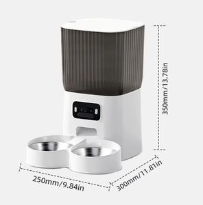 Distributeur de nourriture intelligent pour animaux de compagnie, étanche IPX5, 5,5 L, en plastique écologique, avec caméra HD intégrée, double alimentation, pour petits chiens de tous âges - Product Image 4
