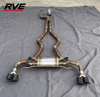 Knalpot Titanium RVE untuk BMW G01 G02 X3 X4 M40i B58 3.0T Valved Muffler Sport Catback Exhaust System