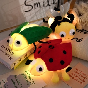 Nouvel arrivage Insectes lumineux 22cm Jouets en peluche Coccinelle lumineuse Abeille Insectes en peluche <span class=keywords><strong>Poupées</strong></span> animales Joli cadeau Nuit Bébé Accompagner - Product Image 2