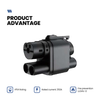 Adaptateur CCS1 CCS2 EV, étanche IP54, connecteur EVSE à charge rapide, chargeur universel pour véhicule électrique, Portable et Durable