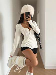 <span class=keywords><strong>Pull</strong></span> léger à manches longues pour femme 2026, coupe ajustée et <span class=keywords><strong>sexy</strong></span> (personnalisable) - Product Image 6