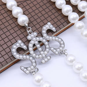 Trendy Zwart Wit Studentenvereniging <span class=keywords><strong>Swing</strong></span> Phi <span class=keywords><strong>Swing</strong></span> Accent Ontwerp Griekse Sps 1969 Soror Sieraden 2 Rijen Parel Ketting Decoratie Ketting - Product Image 4