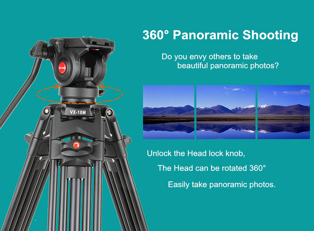 VILTROX（ビルトロックス）プロ級三脚「VX-18M」 Amazon.com : VILTROX VX-18M Heavy Video Tripod with VT-01