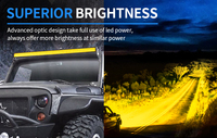 Série sans vis brevetée Aurora 6/10/20/30/40/50 pouces double rangée de barres lumineuses LED jaune doré pour voiture tout-terrain universel 4x4