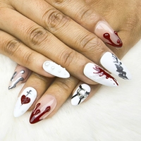 Fábrica mayorista de manicura prensada en forma de almendra de estilo europeo y americano