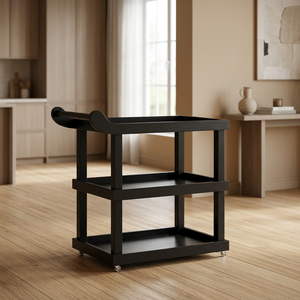 Chariot de rangement mobile à 3 niveaux et 4 roues, chariot utilitaire roulant, chariot à main, étagère de rangement métallique OEM pour la maison, le bureau et le garage - Product Image 2