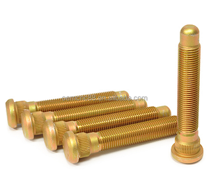 Goujons <span class=keywords><strong>de</strong></span> <span class=keywords><strong>roue</strong></span> allongés en acier chromoly 8740 galvanisé jaune <span class=keywords><strong>de</strong></span> qualité 10.9 personnalisés - Product Image 1