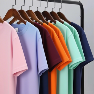 カスタム衣料品メーカープリントメイドベーシックTシャツ特大男性Tシャツ無地コットンTシャツ - Product Image 2