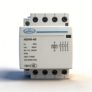Contactor Modular <span class=keywords><strong>de</strong></span> CA HANDELE HDH8-40 2P 40A 1P, Contacto <span class=keywords><strong>de</strong></span> Riel DIN Plateado, Voltaje <span class=keywords><strong>de</strong></span> Control 220/240V - Product Image 1