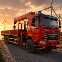 Grue hydraulique montée sur camion de 10 tonnes, peut être équipée d'une télécommande sans fil, certification d'exportation