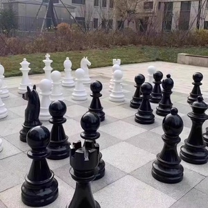 Estatua Grande de Rey y Reina de Ajedrez de Resina, Adorno Decorativo Artístico para Exteriores, Zonas Escénicas, Clubes, Hoteles, Ventanas, Patios, Regalo Empresarial - Product Image 4