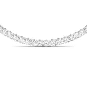 Collar de tenis con diamantes cultivados en laboratorio de corte cojín, de oro, certificado, de lujo, elegante, joyería fina, brillante, clásico para mujer - Product Image 3