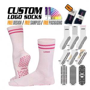 Calcetines de Yoga Antideslizantes Personalizados para Mujer, Calcetines de Yoga con Agarre, Calcetines de Pilates Antideslizantes con Logotipo de Diseño Personalizado - Product Image 1