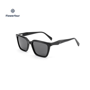 Flowerfour AT6111 Siyah Kare Güneş Gözlüğü Erkekler Kadınlar için Unisex Klasik Asetat Güneş Gözlükleri Moda Gözlük UV400 - Product Image 2