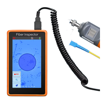 Kit d'inspection et de nettoyage de fibres optiques AUA-600, kit d'entretien de fibres FTTH avec microscope optique 400X