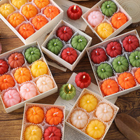Realistische Mini-Kürbisförmige Duftkerzen Geschenkbox Neuartige Wohndekor-Ornamente Party-Gastgeschenke Duftkerzen Großhandel
