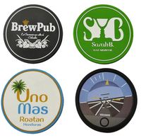 Sous-verre rond en PVC avec logo imprimé personnalisé sous-verre rond en silicone ensemble de tapis de bar à bière