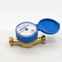 Medidor de Agua Fría Mecánico de Chorro Único, Tipo Seco, de Latón DN15 1/2 Pulgada, Económico