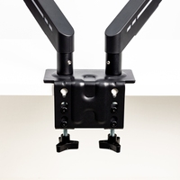 Support d'écran double multifonctionnel à bras articulé à ressort mécanique, base universelle, support cantilever pour ordinateur