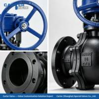 Katup Bola Roda Gigi Flens 2 Bagian dengan Dudukan PTFE/Metal Seated Self-locking untuk Uap/Minyak Termal/Gas/Pembangkit Listrik/Penyulingan API OEM