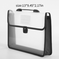 Carpeta de archivos transparente expansible de PP profesional de gran capacidad A4 bolsa de documentos Portátil Bolsa de sobre para uso escolar