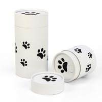 Fabricant d'urnes commémoratives souvenir chat chien empreinte de patte funéraire crémation urnes pour animaux Bio cendres Tube de dispersion pour l'enterrement de l'eau