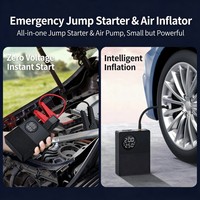 Nouveau démarreur électrique portable ABS et pompe à air pour utilisation d'urgence en voiture, 6000 mAh, pince à pneus, manomètre numérique, certifié CE