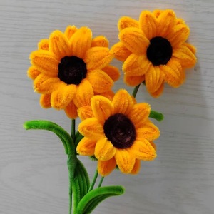 Bouquet de tournesols en bâtonnets torsadés, produit fini, fabriqué avec des bâtonnets torsadés, cadeau pour amis, camarades de classe, fête des enseignants - Product Image 6