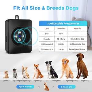 Dispositivo ultrasónico antiladridos para perros con 4 altavoces recargable e impermeable rango de 33 pies Dispositivo de disuasión de ladridos para perros repelente de perros - Product Image 2