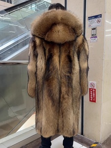 <span class=keywords><strong>Cappotto</strong></span> Invernale da <span class=keywords><strong>Uomo</strong></span> con Cappuccio in Vera <span class=keywords><strong>Pelliccia</strong></span> di Procione, Taglie Grandi USA, Servizio OEM Personalizzato - Product Image 3