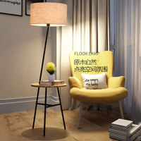 Lámpara de Pie LED Moderna con Base de Madera de 3 Patas, Diseño de Esquina, Construcción de Madera, Control Táctil, Regulable, Luz Blanca Cálida de 3500K