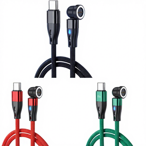 Caricabatterie Magnetico Rotante a 360 Gradi 3A Super Veloce e Set <span class=keywords><strong>di</strong></span> Cavi Intrecciati in Nylon, Adatto a Tutti i <span class=keywords><strong>Tipi</strong></span> <span class=keywords><strong>di</strong></span> Telefoni - Product Image 2