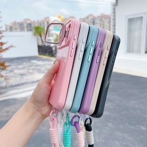 Funda para Teléfono con Soporte para Lentes de Cámara, para iPhone 17, 16, 15, 14 Pro Max, con Correa para la Muñeca - Product Image 5