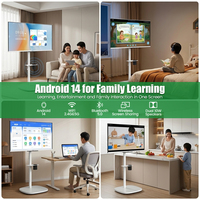 Écran interactif éducatif capacitif 40 points 4K Android 14 de 43 pouces avec lamination intégrale et protection oculaire pour l'apprentissage des enfants