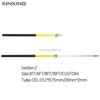 Perche télescopique en fibre de verre/aluminium Xinxing à 2 sections, perche d'extension pour rouleau à peinture, poignée réglable robuste