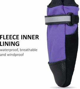 Vente chaude hiver velours chien chaussures avec une semelle élastique améliorée réglable solide motif fournitures pour animaux de compagnie pour une <span class=keywords><strong>marche</strong></span> confortable - Product Image 3