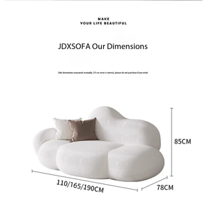 Sofá Nórdico Minimalista Estilo Crema, Cómodo y Relajante, para Sala de Estar, Hotel, Dormitorio, Apartamento - Product Image 6