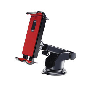 Support universel pour téléphone de voiture, rouge et noir, ventouse pour tableau de bord, support de tablette pour pare-brise, en plastique R-047 - Product Image 1