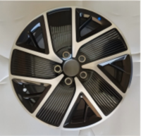 Ruedas Nuevas de Alta Calidad DualSolid de 17 Pulgadas 5x114.3 de Aleación de Aluminio con Acabado Negro para Autos de Pasajeros