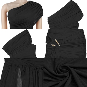 J7662 Robe longue asymétrique tendance en maille sexy pour femme, sans manches, idéale pour les soirées d'été - Product Image 6