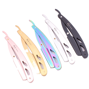 Maquinilla de Afeitar Plegable Profesional para Hombre, Herramientas de Afeitado en Seco y Húmedo para Salón, con Cuchillas Reemplazables - Product Image 3