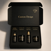 Maßgefertigte Schwarze Karton-Versandboxen für Kosmetik Luxusgeschenke mit Prägung Umweltfreundlich & aus Recyclingmaterialien