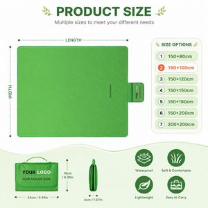 Tapis de pique-nique personnalisé avec logo imprimé, pliable, imperméable, résistant au sable, pour événements d'entreprise - Product Image 2