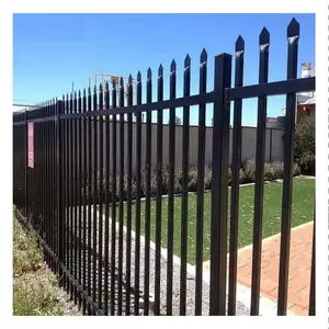高品质热镀锌铁艺围栏/钢铁艺围栏工厂，用于花园围栏室外房屋