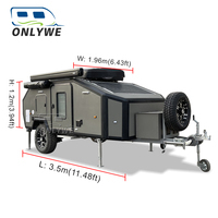EXP-4 Remorques de voyage tout-terrain à suspension indépendante Norme australienne Mini caravane Remorque avec panneau solaire et tente