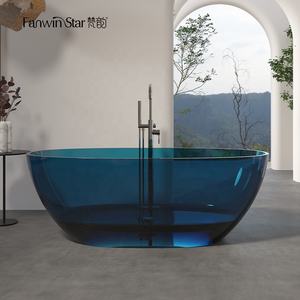 Fanwin-bañera de resina transparente, accesorio de baño independiente, transparente, de colores - Product Image 1