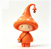 Figurine personnalisée de champignon elfe en PVC et ABS, statue de personnage de dessin animé, usine chinoise OEM, figurine personnalisée pour la vente en gros de produits de marque