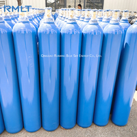 Bouteille de gaz oxygène médical 40L 50L conforme à la norme ISO 9809 avec valve et bouchon certifiée CE TPED