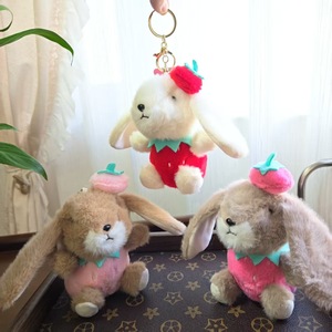 Llavero Colgante de Peluche de Conejo de Orejas Largas de Dibujos Animados Personalizable, de Algodón PP, para Decoración de Bolsos y Muñecas, Pequeño para Parejas - Product Image 2
