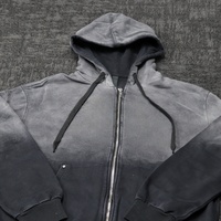 Sudadera con Capucha Oversize Personalizada para Hombre con Cremallera, Diseño de Bordado con Parche Número 23, Efecto Desgastado por el Sol, Estilo Urbano, para Otoño